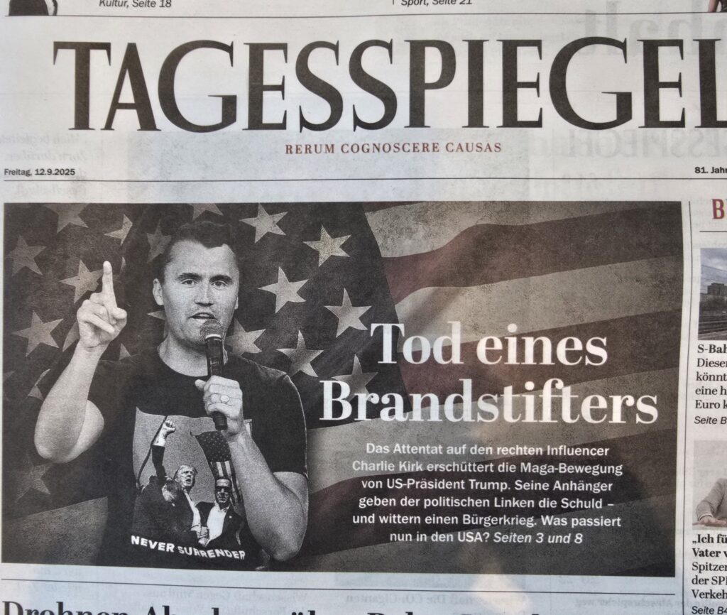 Tagesspiegel Cover - Charlie Kirk